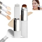 Stick Fondotinta Coreano Cambia Colore con Pennello – Fondotinta Stick 2 in 1, Texture Idratante, Coprenza Naturale, Effetto Uniforme e Luminoso a Lunga Tenuta (Chiaro)