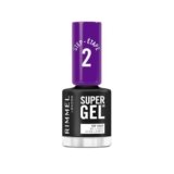 Rimmel London Smalto Unghie Super Gel, 12 ml, Top Coat, Effetto Gel a Lunga Durata, 001 Transparente