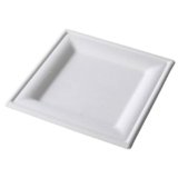 SHOBI 500 Piatti Piani Quadrati 26×26 cm Monouso in polpa di Cellulosa Piatto interamente Biodegradabile e Compostabile