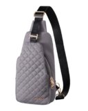 WATERFLY Small Crossbody Sling Backpack: Fashion Chest Crossbody Bag for Women Men Anti Theft Stylish Casual Daypack Trendy Travel Bags-Grey