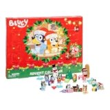 Bluey Mini Figures 2025 Christmas Advent Calendar, 24-Day Christmas Calendar Countdown with Festive Bingo, Muffin, and Socks, Advent Calendars for Ages 3+