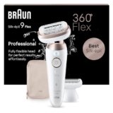 Braun Silk Epil 9 Flex Epilatore Elettrico Donna, Rasoio Elettrico Donna Con Testina Flessibile a 360° Per Epilazione Semplice, Wet & Dry, Pelle Liscia a Lungo, Idea Regalo, 9-030 3D, Bianco/Rosa