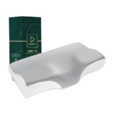 Ecosafeter Cuscino Cervicale, Memory Foam ad Alta Densità Ergonomico, Federa di Bambù Ipoallergenica Lavabile, Supporto Confortevole per Collo