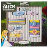 Luv Her Girls’ Hair Accessories Set – 20 Pack Featuring Disney Alice in Wonderland – Includes 3 Barrettes, 4 Snap Clips, 5 Elastics, 8 Terry Ponies – Everyday Wear, Special Occasions