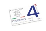 Pigna, Blocco da Disegno con 4 angoli PignaQuattro, Formato 33×48 cm., 20 Fogli da 220 g/m², Perfetto per Disegni e Schizzi, Carta Liscia, confezione 1 pezzo