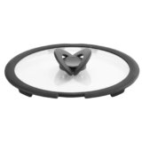 Lagostina Ingenio Induction Coperchio in Vetro, Nero/Trasparente, 26 cm