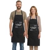 Cimpress grembiule personalizzabile con foto e testo, unisex, 86 x 72 cm, Nero, taglia unica, cinturino regolabile, ideale per cucina, barbecue, eventi, laboratori creativi, regali, aziende