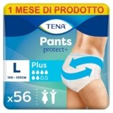 TENA Pants Plus Large (L) Pacco Scorta Mensile – Mutandine Assorbenti , Elasticizzate e Monouso, per Perdite Urinarie, Unisex, Discrete e Confortevoli, 4 Confezioni x 14 Pezzi