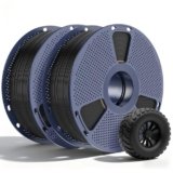 SUNLU 2KG TPU Stampa Filamento 3D 1.75mm,TPU 95A di Qualità Industriale,Resistente all’usura, Flessibile, Elevata Elasticità, Facile Da Stampare, Precisione ±0,03mm,1KG, 2 Bobine Nero