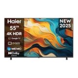 Haier LED 4K UHD H55K85FUX 55″ Smart TV, Google TV, Dolby Audio, HDR 10, Telecomando Smart, Google Assistant, Bluetooth 5.1, DBX TV, HDMI 2.1 x 4 [2025]