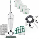 AMG Shop Online Aspirapolvere Folletto VK220S NUOVO, + 6 SACCHETTI ORIGINALI + TUBI COMPATIBILI, Scopa Elettrica Potente Con Turbo, 900 W, per Parquet Tappeti e Piastrelle