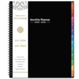 2026-2028 Monthly Planner/Calendar – 3 Year Planner 2026-2028, JAN 2026 – DEC 2028, 9″ x 11″, 2026 Calendar Planner with Colorful Tabs, Note Pages, Inner Pocket, Great for Long-Term Planning – Black